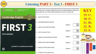 FCE First 3 Listening Part 3 Test 3 (Transcript + Key)