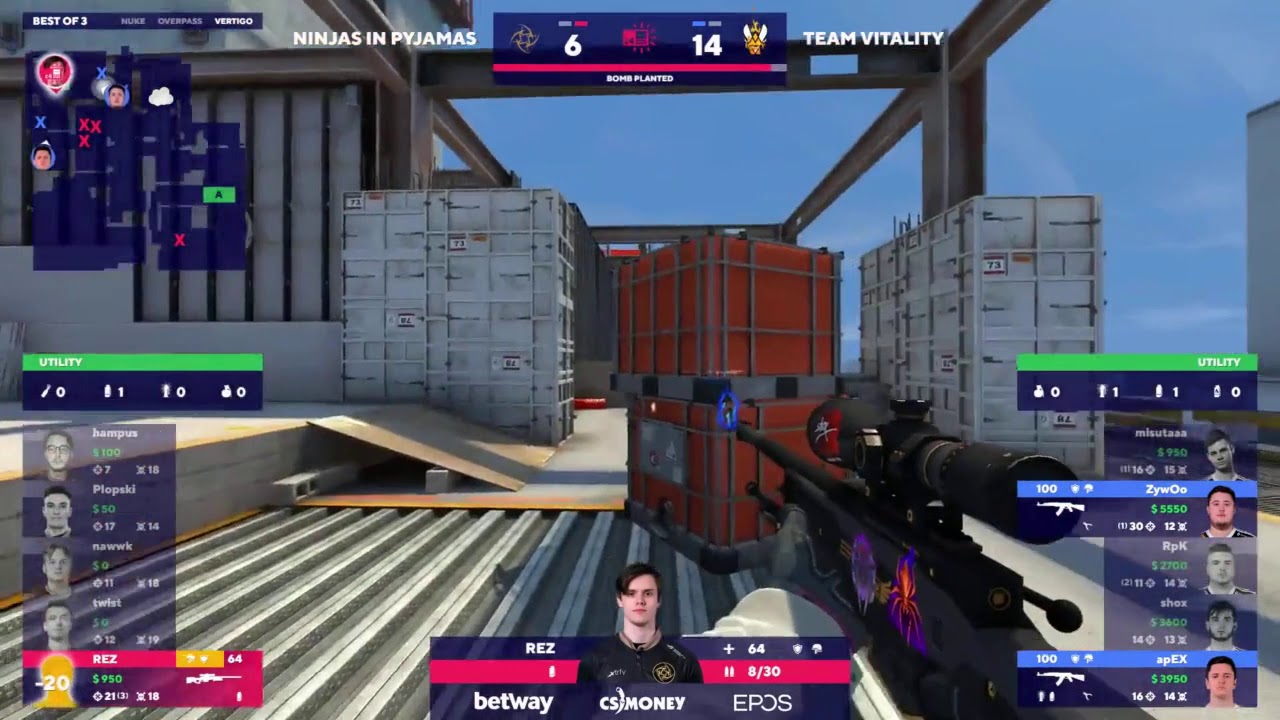 ACE Clutch | Rez destroys ZywOo | Jamppi ACE(June 2020 Highlights) - CS ...