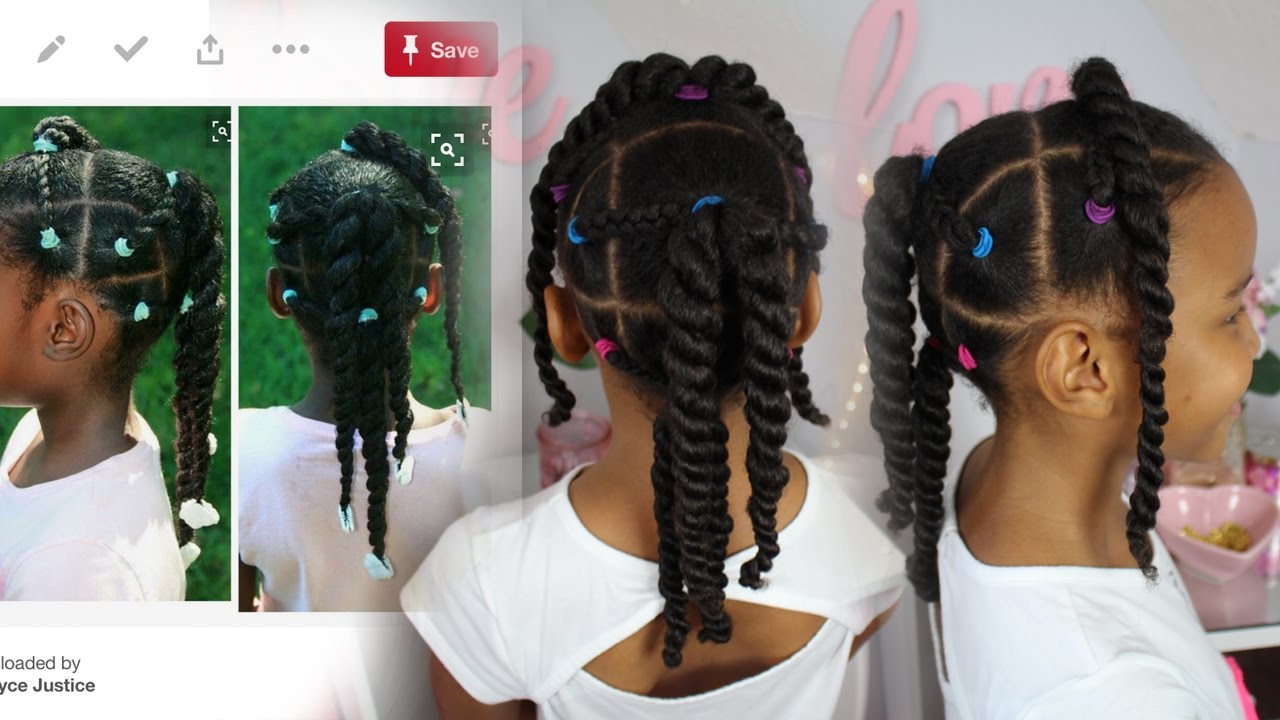 Pinterest Inspired Hairstyle for Kids | Connecting Ponytails Natural ...