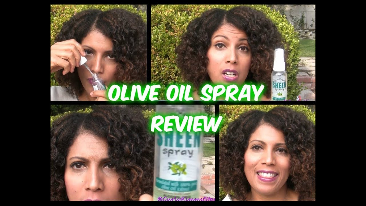 Review: Black Queen's Olive Oil Sheen Spray - CurlyKimmyStar - YouTube