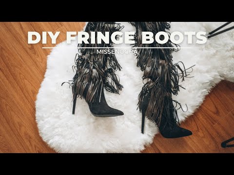 DIY Christian Louboutin Fringe Boots (EASY!) / Thigh High Boots