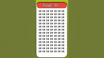 find the odd number 👉 91 #trending