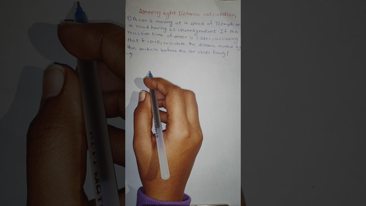 How to calculate stopping sight distance |Transportation engineering|