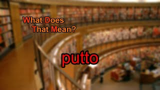 What does putto mean?