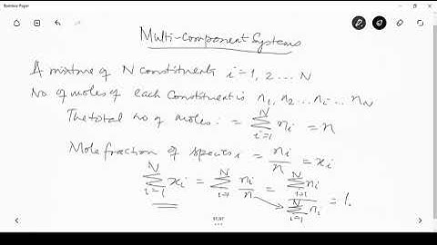 Lecture 24 Multi component systems Ideal gas mixtures