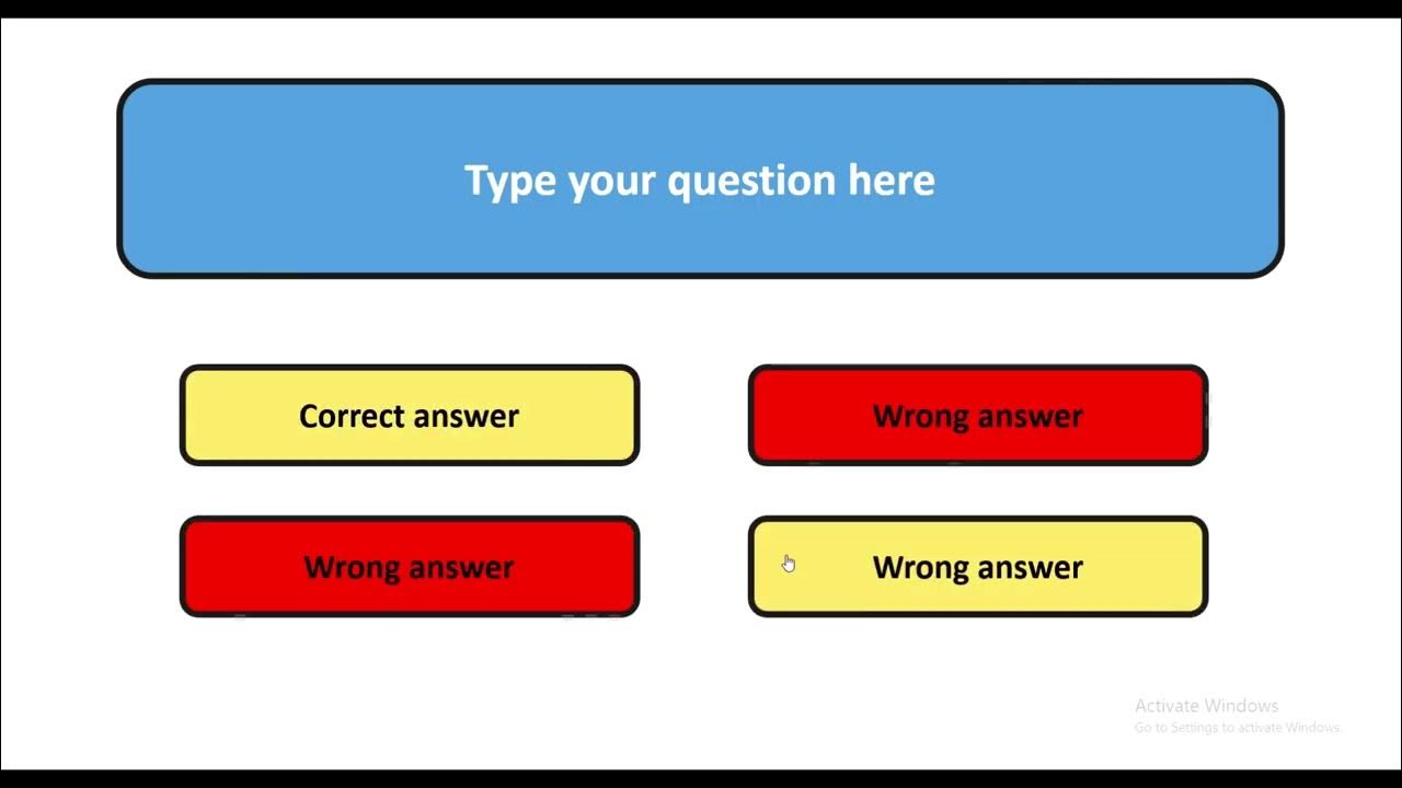 How to Make an Interactive Simple Quiz Game in PowerPoint - YouTube