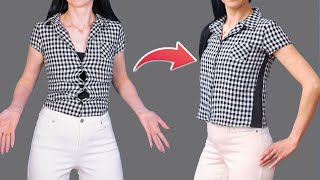 Good trick  how to upsize a shirt or blouse to fit you perfectly!