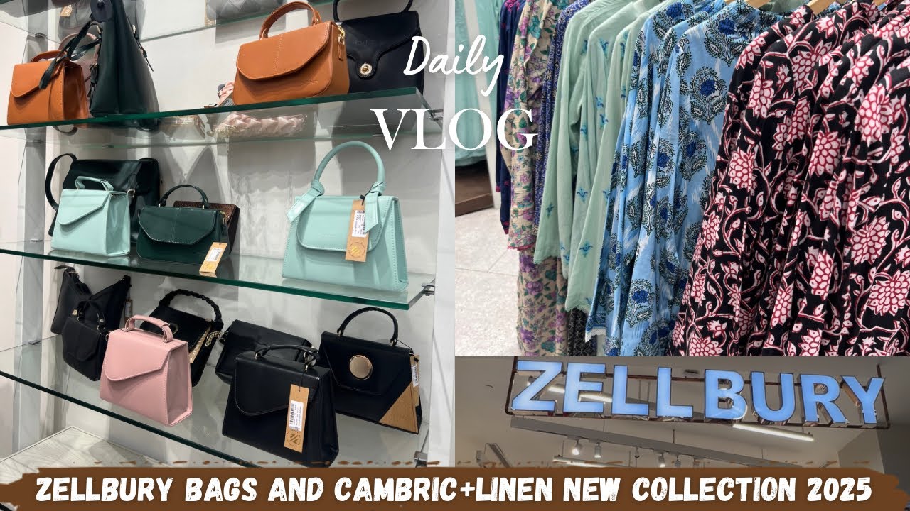 Zellbury cambric & linen collection 2025 || Bags article || emporium mall || lahore 