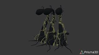 Mutant venusfly trap animation in prisma 3d