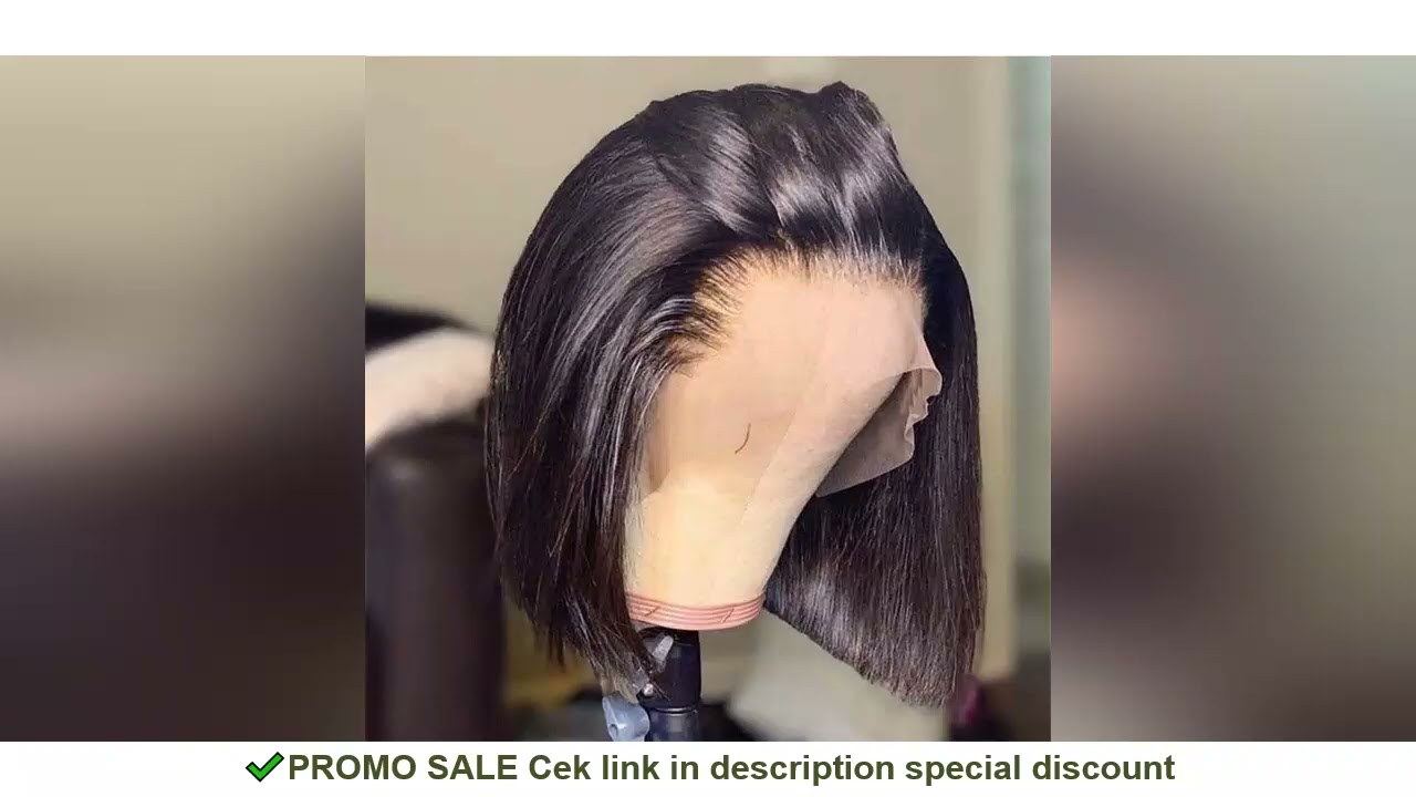 Black Straight Short Bob Wig Preplucked 13x4 4x4 Lace Frontal Human Hair Wigs Vietnamese Hair 200% D