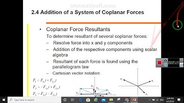 Addition of Coplanar forces system Part 1 Engineering Mechanics