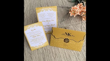 Thiệp cưới sang trọng màu vàng 2015, In thiệp cưới Sài gòn, Thiệp cưới đẹp, Thiệp cưới Sala