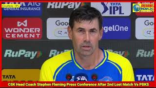 CSK Head Coach Stephen Fleming Press Conference After 2nd Lost Match Vs PBKS