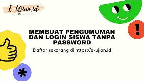 Membuat Pengumuman dan Login Siswa Tanpa Password