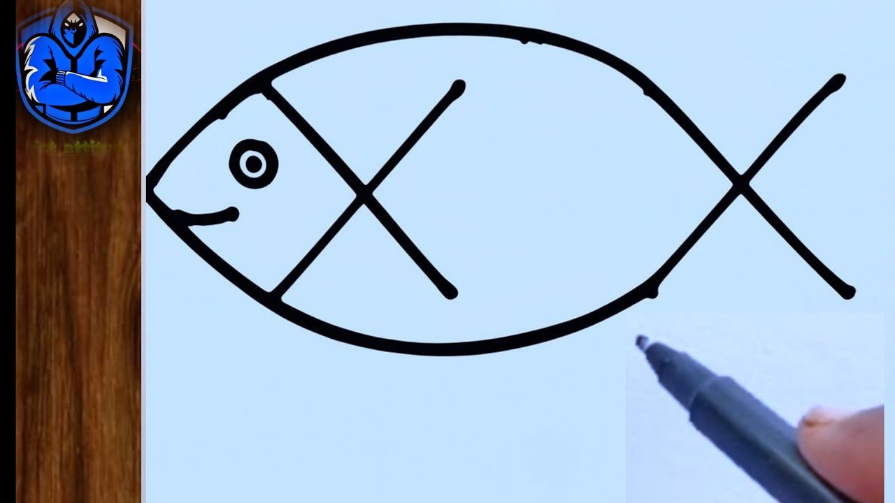 Easy Fish drawing from 2×4 dots // How to draw a Fish easy step by step // 
