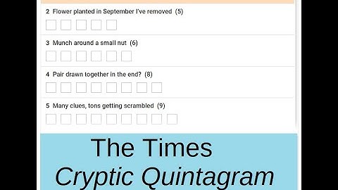 The Times Cryptic Quintagram 2425