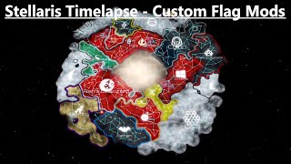Stellaris Timelapse - Custom flag Mods and fun names