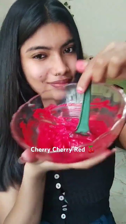 Cherry Red hair Colour Bblunt 🍒❤️ #shorts #youtubeshorts #fyp #haircolor #trending #ytshorts