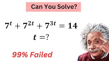 A Nice Exponential math Olympiad Problem, Harvard University Entrance, Tricky math solution, t=?