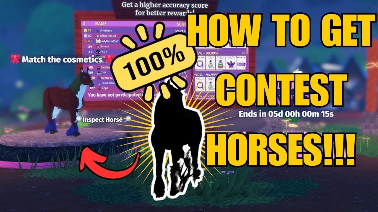 HOW TO GET CONTEST HORSES OVER 80%!! Horse life - YouTube
