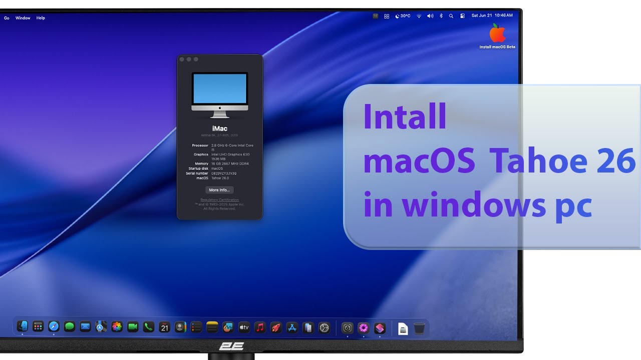 how to install macOS Tahoe 26 Beta on any windows PC/Laptop - YouTube