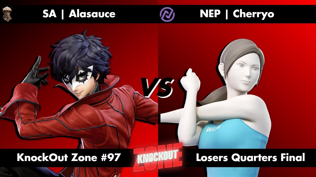 KnockOut Zone #97 - SSBU Losers Quarters Final - Alasauce (Joker) vs Cherryo (Wii Fit Trainer)