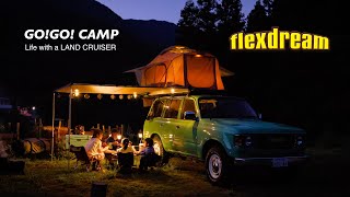 Summer Camp in Yamanashi Doshi Village 【Toyota Land Cruiser 80 flexdream Custom ×ARB Roof Tent】