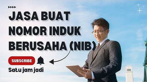 Jasa Buat NIB - Nomor Induk Berusaha