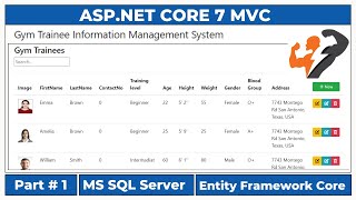 ASP .NET CORE MVC | GYM MANAGEMENT WEB APP | MS SQL SERVER | PART 1