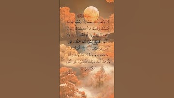 لا يكلف الله نفسا إلا وسعها ✨️تلاوة مؤثرة حالات واتس اب قرآن كريم