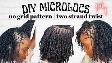 how to | microlocs installation | two strand twist starter locs | MICROLOCS NO GRID PATTERN