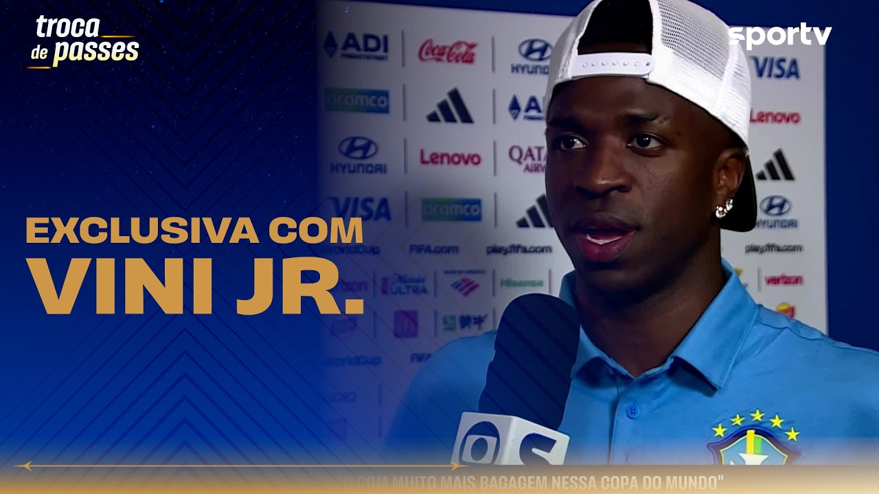 "CHEGO COM MUITO MAIS BAGAGEM", DIZ VINI JR. | Troca de Passes | Mundial 2026 | sportv