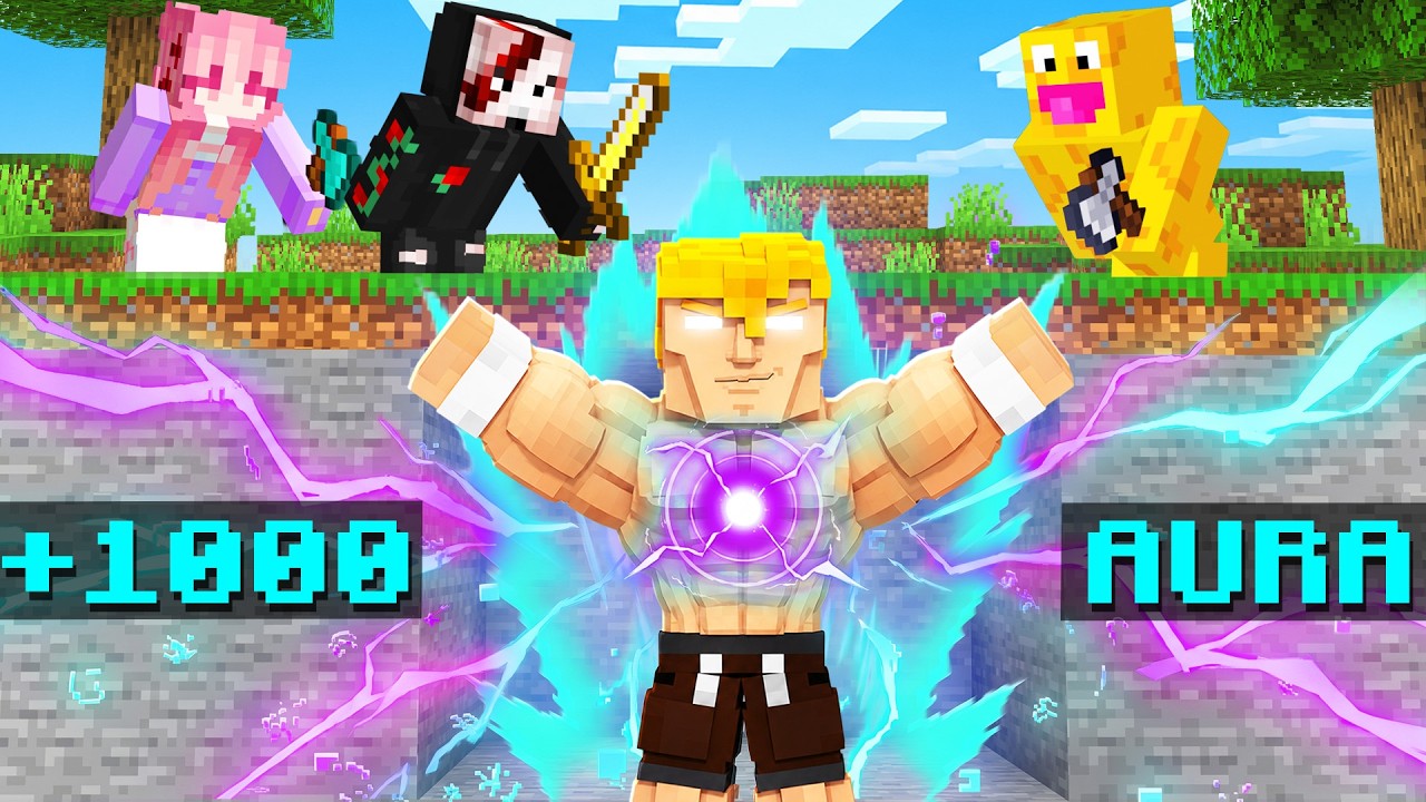 DANOMC +1000 de AURA vs CAZADORES en MINECRAFT
