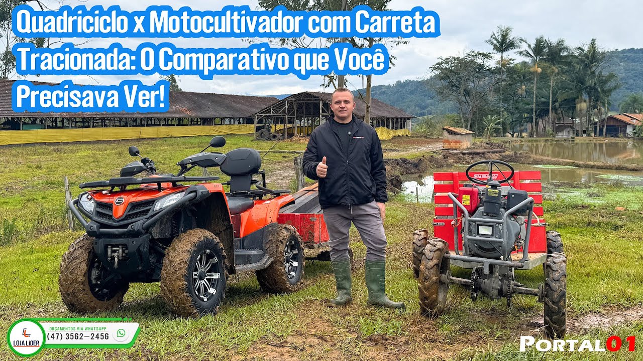 Quadriciclo x Motocultivador com Carreta Tracionada: O Comparativo que Você Precisa Ver!