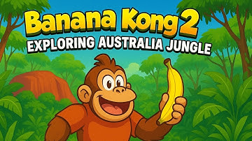 Banana Kong 2 Gameplay (Exploring Australia Map With Kangaroo Ride)