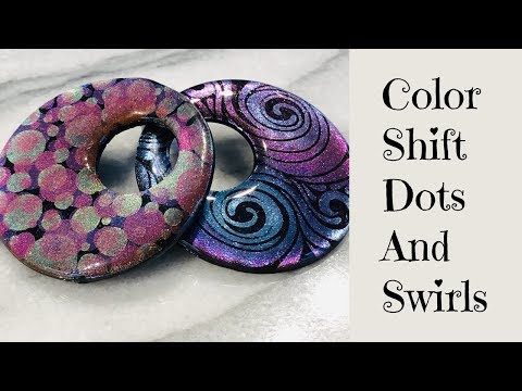 Color Shifting Magic Creating Dots and Swirls Jewelry Pendants and Cabochons Polymer Clay Tutorial