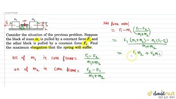 consider the situastion of the previous problem. Suppose the block of mass `m_1` is pulled by a ...