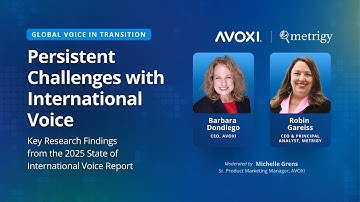 Persistent Challenges with International Voice - AVOXI/Metrigy 2025 State of International Voice