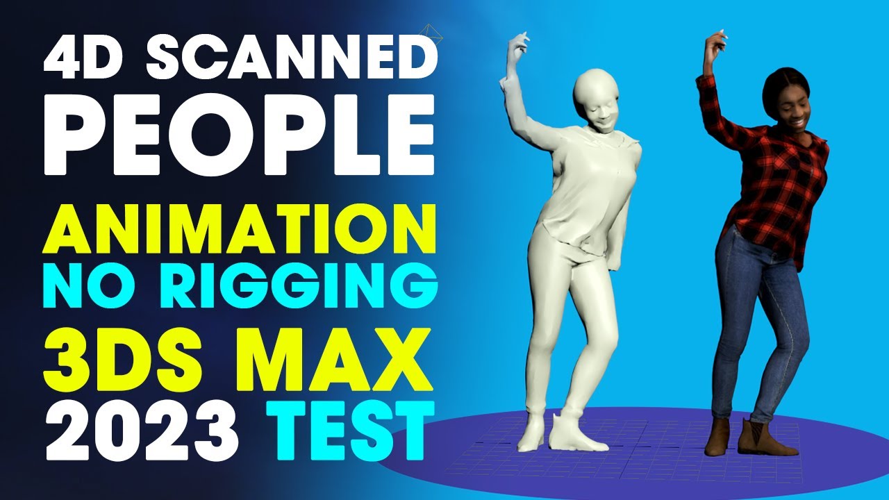 4D Scanned Character with Animation ~ No Rig 4D People Testing in
