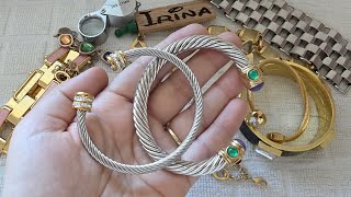 Is it a real David Yurman bracelet?? Mystery jewelry bag unboxing!#treasurehunting #bracelet
