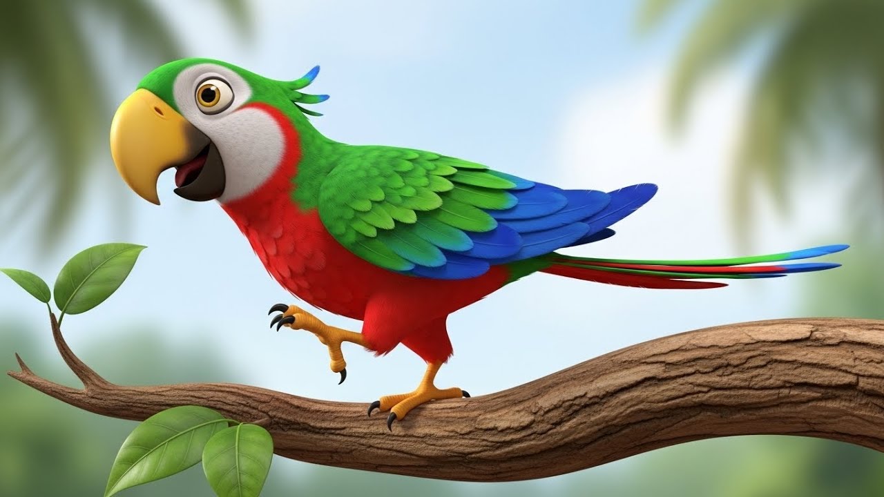 Happy Parrot Color Talk 🦜🎨🌈 | Kids Song 2026 | Nursery Rhymes for Toddlers