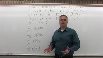 ACCUPLACER Review: Arithmetic Problem 34 - Mathematics with Dan Avedikian