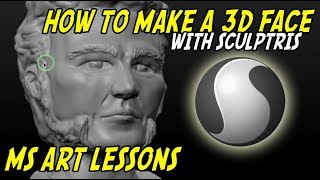 Middle School Art Lessons - Making a 3D face with Sculptris (ZBrush Core Mini)