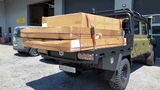 Land Rover Defender 130 Flatbed for transportation