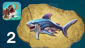 Hungry Shark primal gameplay walkthrough part 2 creto shark
