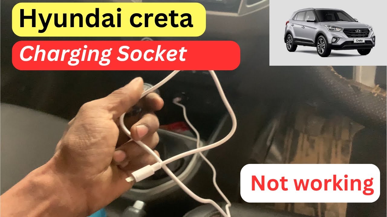 Hyundai creta charging socket problem mobile charging not working YouTube