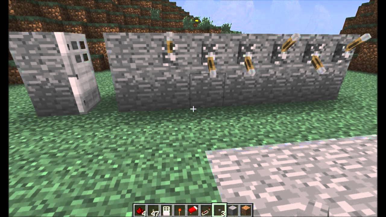 Minecraft Redstone Combination Door Lock Youtube