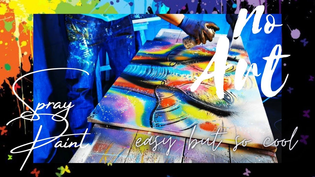 Easy Abstract Painting / Modern / Acryl / Spray Paint " No Art " (Musik