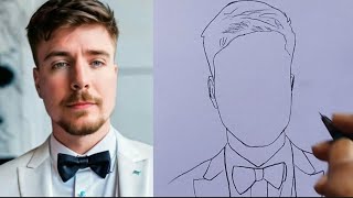 How to Draw @MrBeast  / MrBeast Easy Drawing