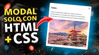 Como CREAR una VENTANA MODAL o POP UP solo con HTML y CSS3 desde CERO | ¡No necesita javascript!